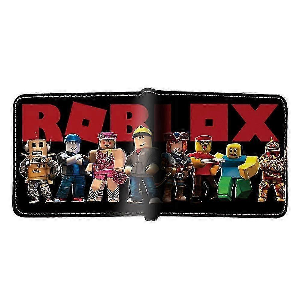 Roblox 3D -kuvio Kolikkokukkaro PU-lompakko Lasten pojat Tytöt Sarjakuva Lyhyt kaksiosainen henkilökortti Haltijan kukkaro Lahjat