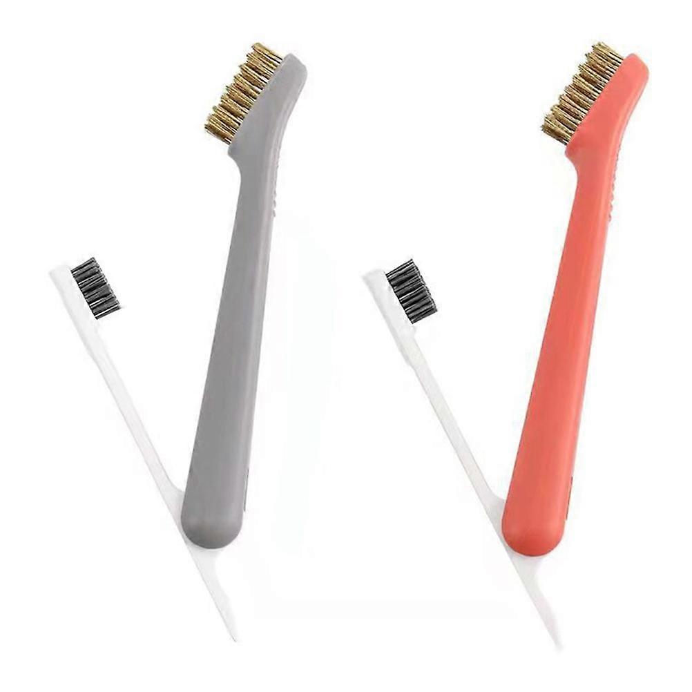 2pcs Durable Range Hood Cleaning Brush with Wire Scrubber and Flat Spatula for Easy Grease and Dirt Removal Reusable Kitchen Cleaning Tool