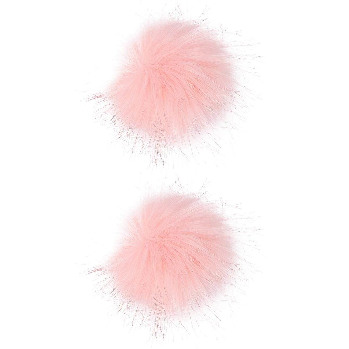 2pcs Soft Artificial Wool Balls for Shoes, Bags & Clothing – Durable Imitated Raccoon Hair Design with Concealed Buckle for Apparel & Hat Decoration