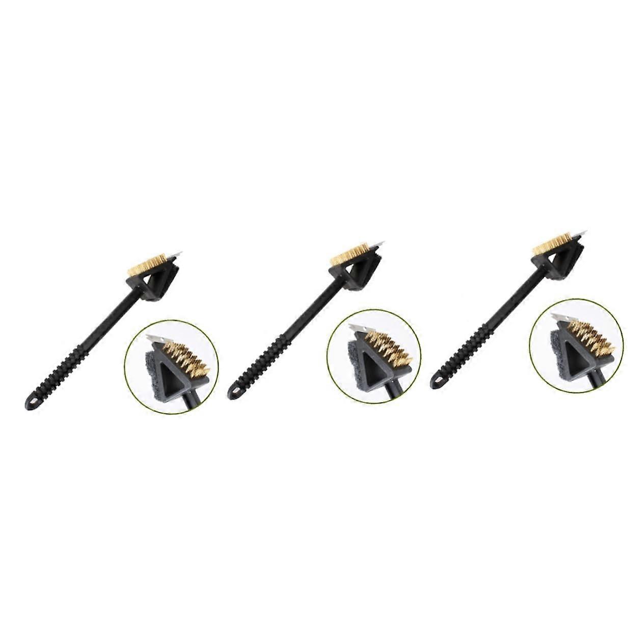 3 pieces grill brush for cleaning outdoor bbq accessories