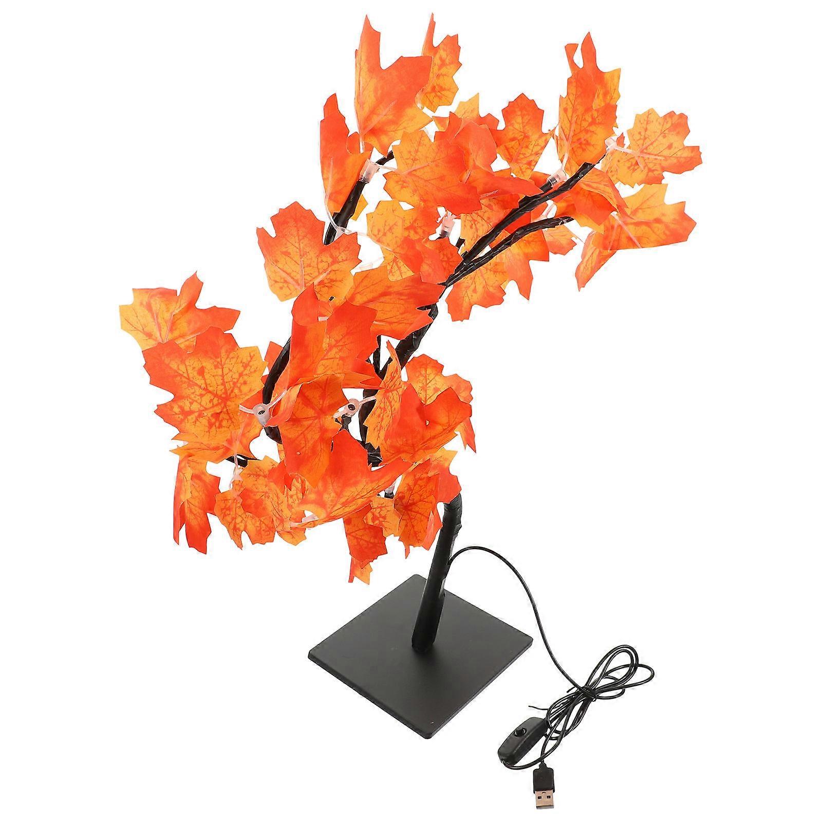 Maple Shape Tree Centerpiece Lighted Tree Usb Powered For Table Top Decoration 33X16X6CM Led Lighting 1Pcs