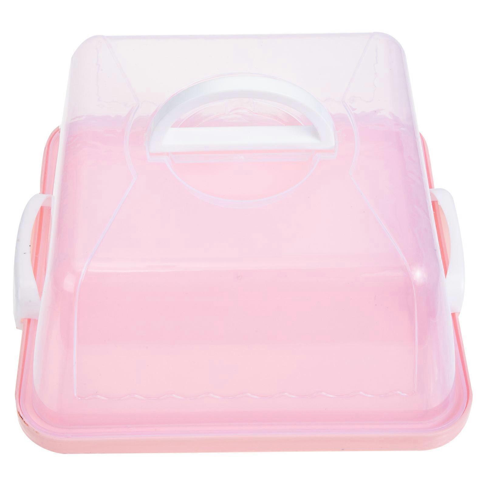 Portable Cake Carrier with Handle Plastic Cake Storage Container with Lid