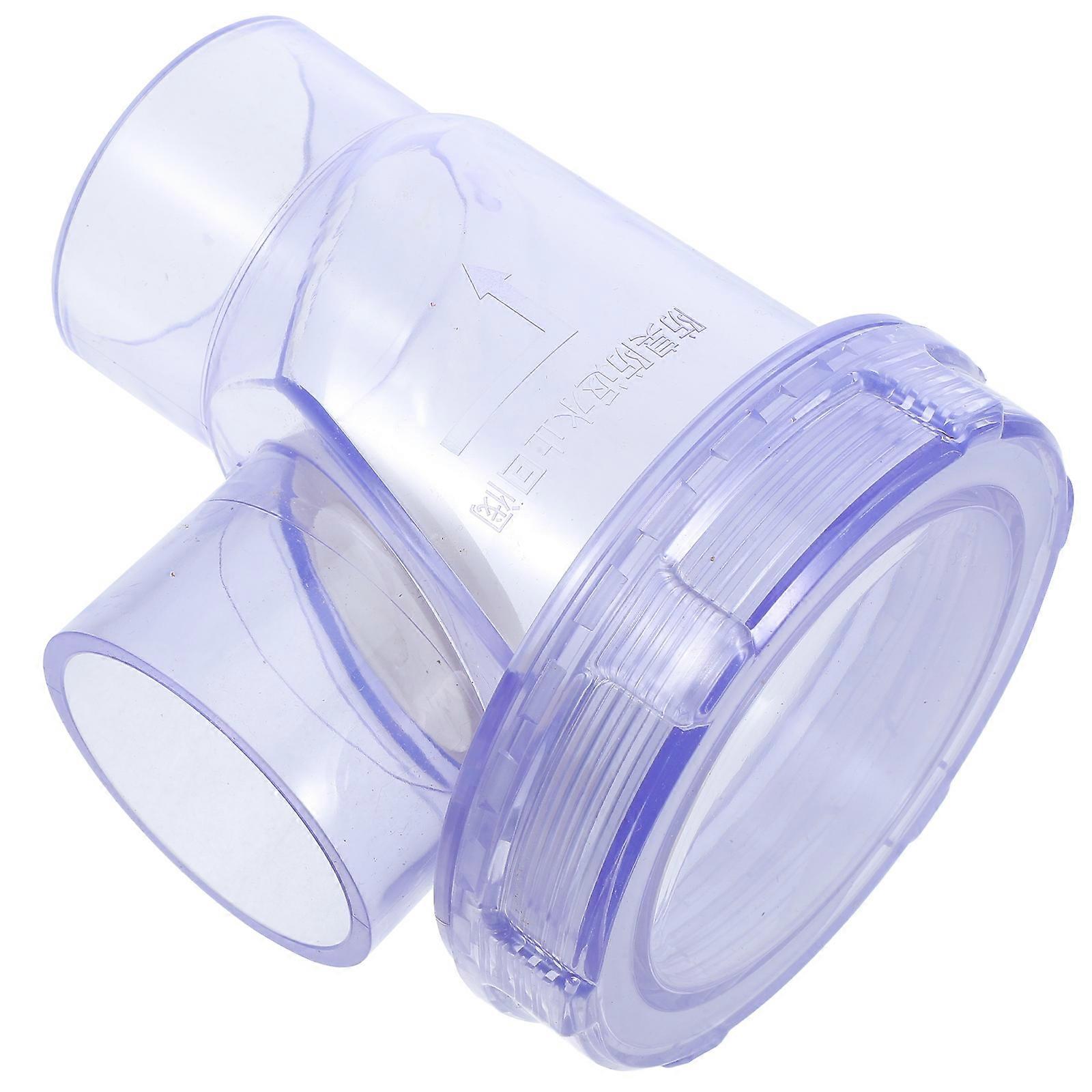 PVC Check Valve Function Kitchen Drainage Systems Sky-Blue Outer Diameter 58mm 1Pack