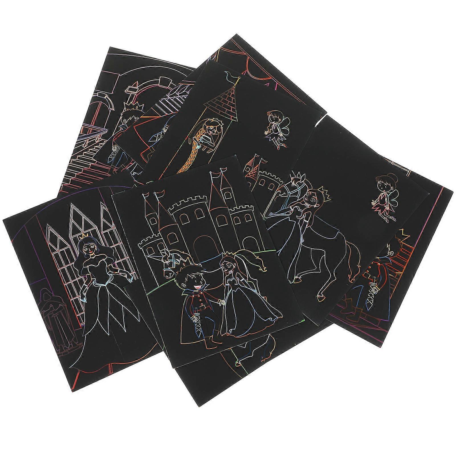 Delicate Scratching Paper for Kids DIY Craft Set with Assorted Color Single Copper Paper 1 Set