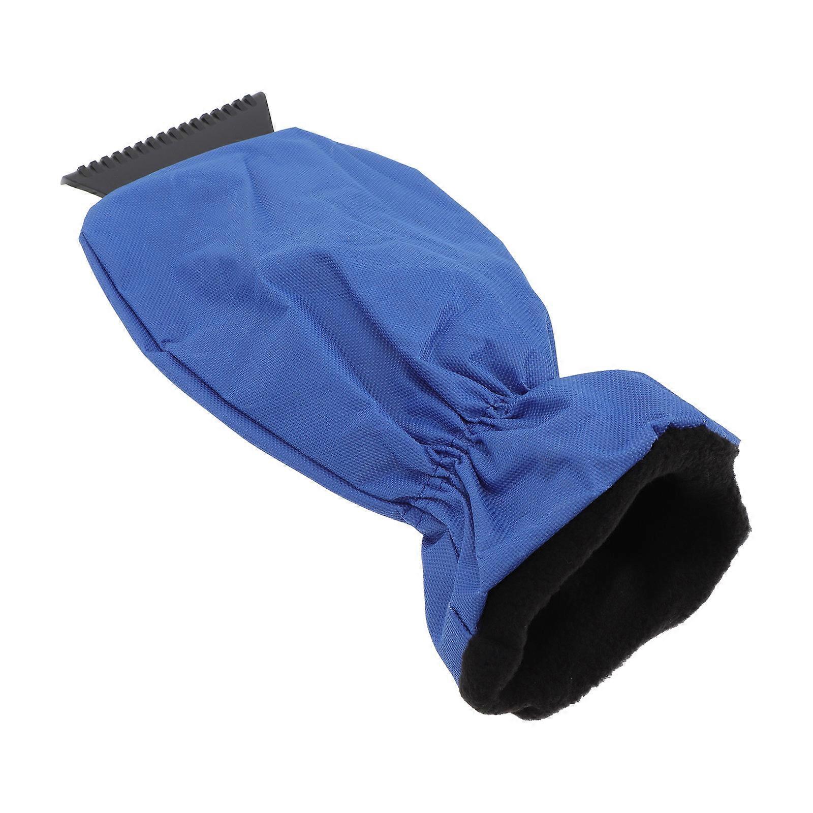 Vehicle Snow Brush Glove Shape Snow Removal Non-Scratching Plastic 38x10cm Winter Season 1Set