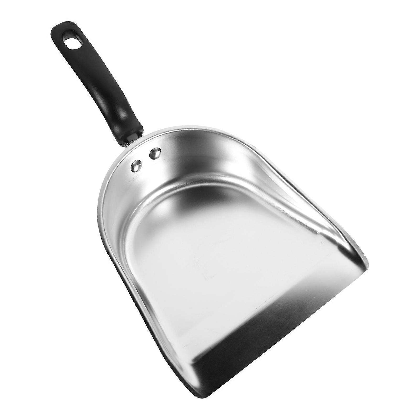 Phenolic Handle Dustpan for Office Use Compact Shape Metal Dustpan with Comfortable Grip 1Set