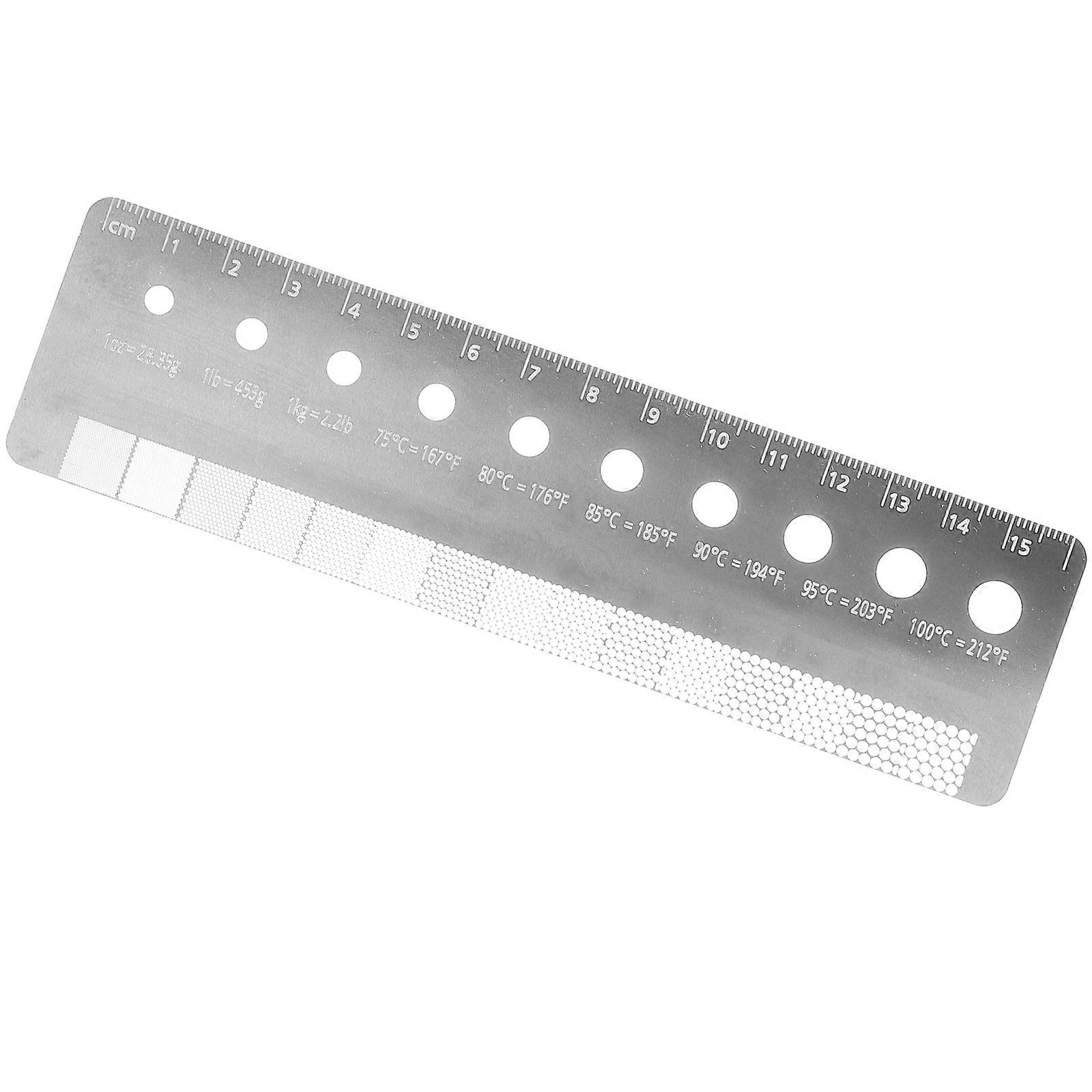 Coffee Measuring Ruler Stainless Steel for Measuring Coffee Grind Size Tool