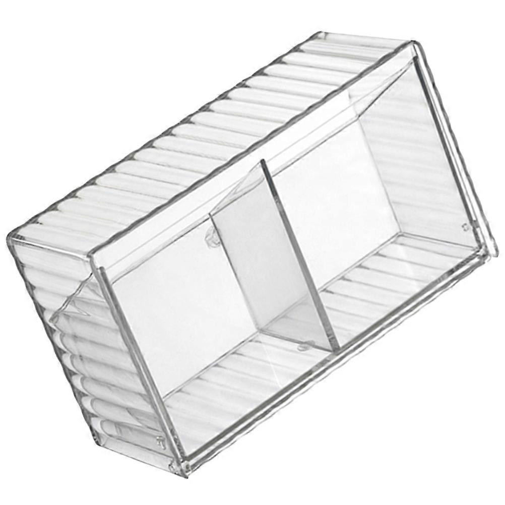 Wall Cotton Swab Box Storage Organizer for Bathroom Use Transparent Pet