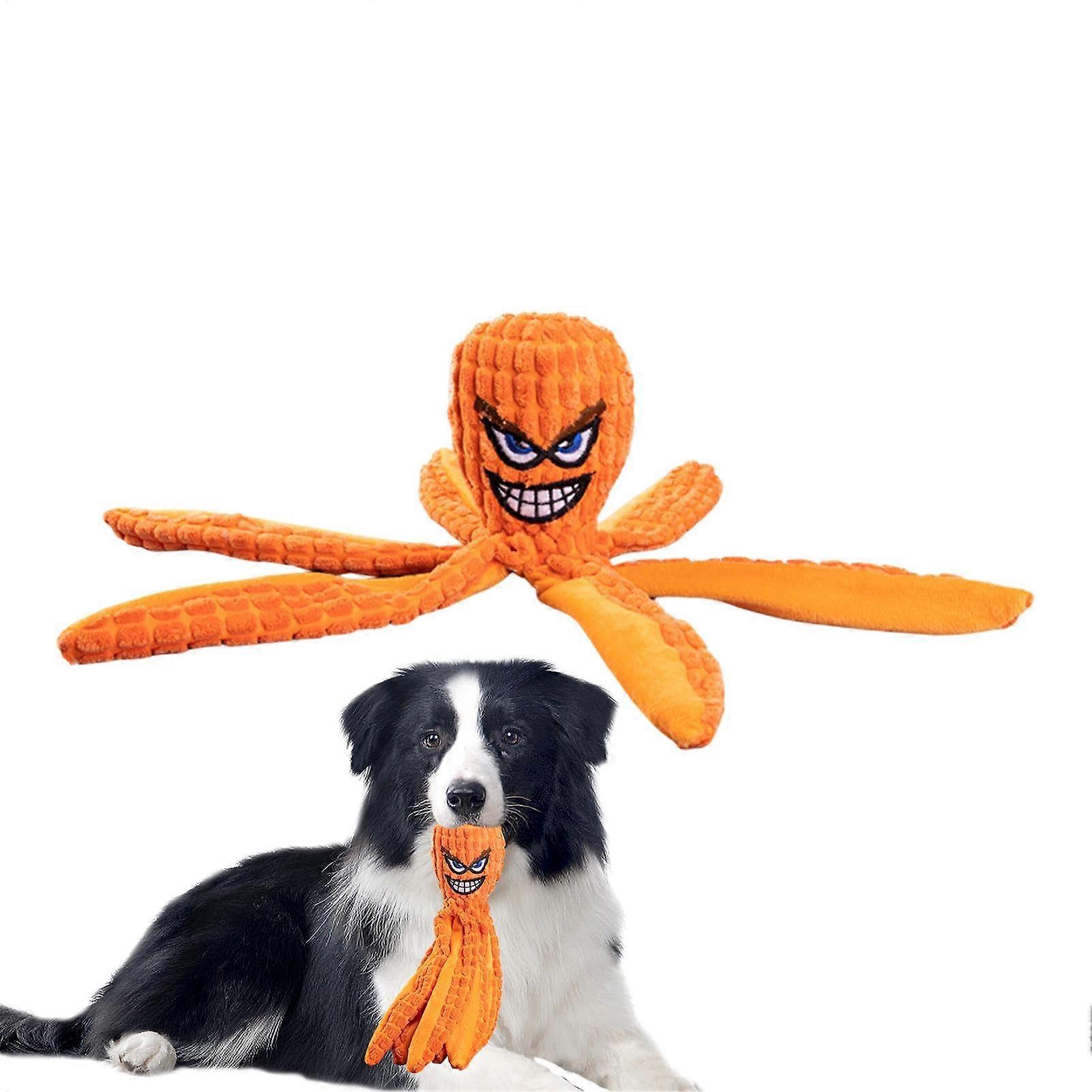 Octopus Dog Toy, Squeaky Interactive Puppy Enrichment Toy for Aggressive Chewers, Tug-of-War for All Dog Sizes