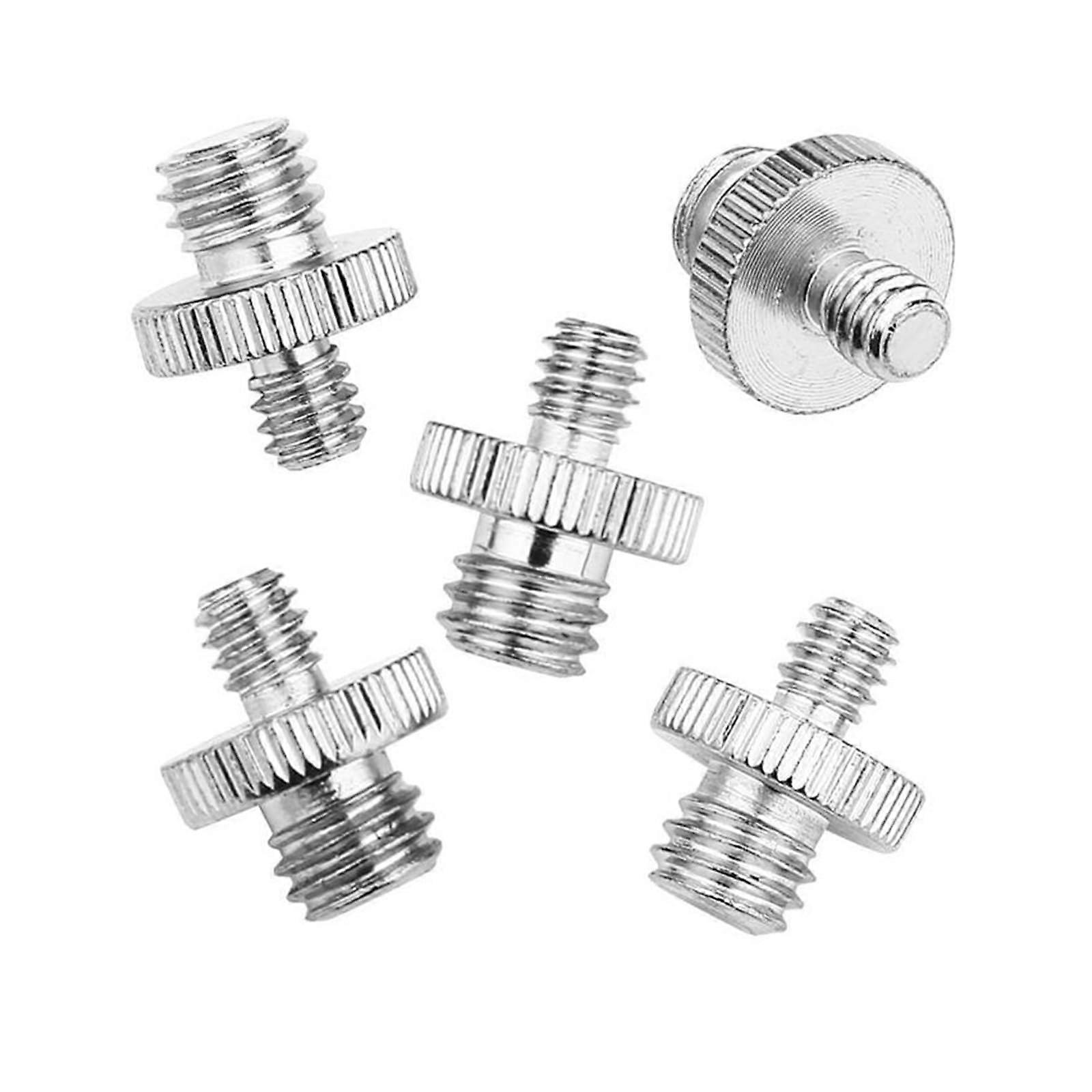 1/4 inch plug to 1/4 inch 3/8 thread adapter for tripod stand (10 PCS) Silver