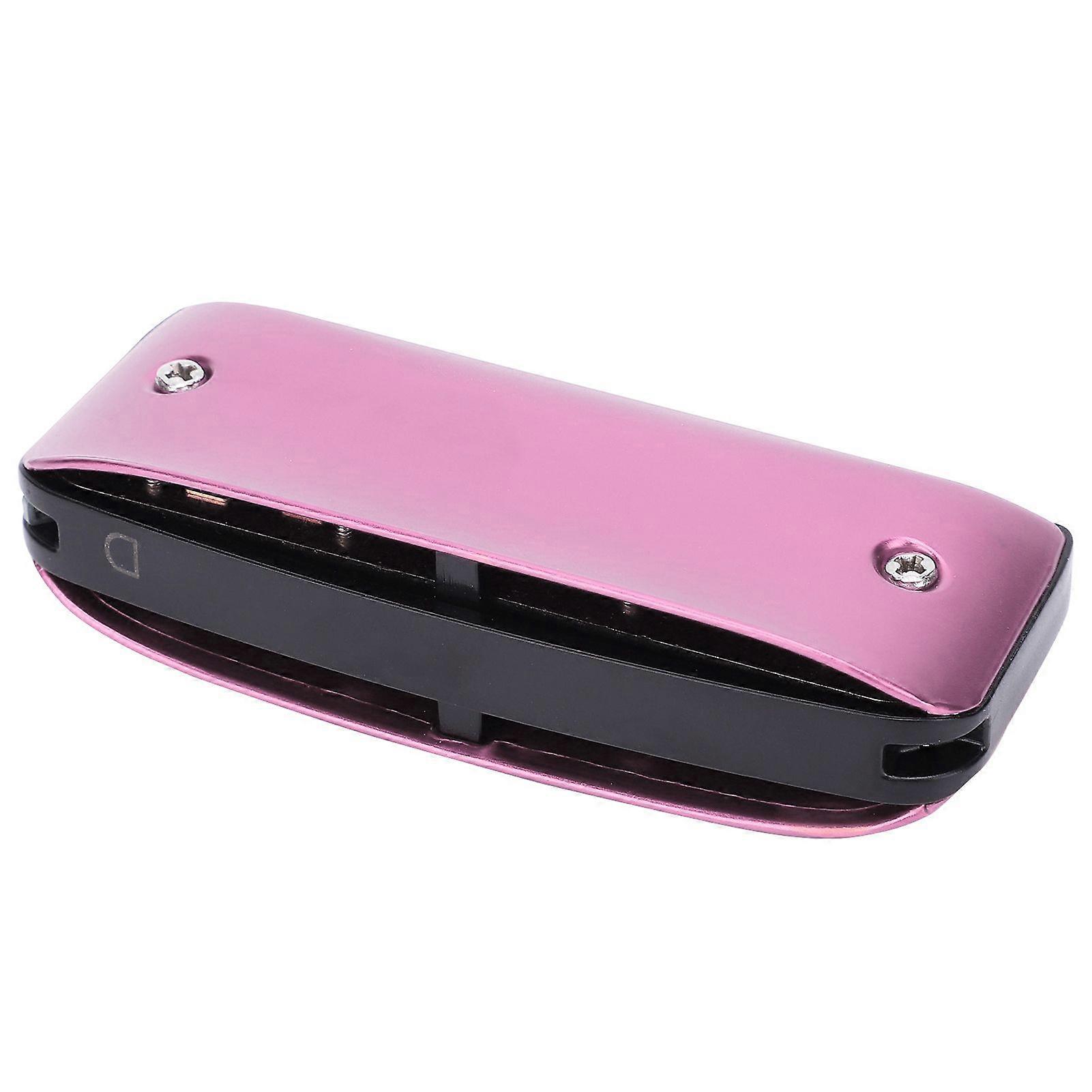 Harmonica 7-Hole Mini Blues Student Adult Beginner Playing Color Mouth Organ Wind InstrumentD Key Pink