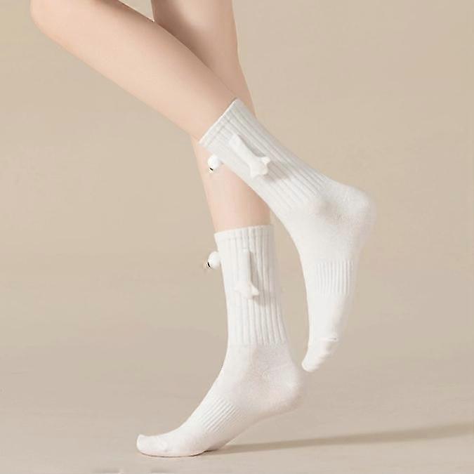 Holding Hands Socks Women's Mid-calf Socks Cotton Quirky Personality Three-dimensional Socks Couple Socks Magnetic Socks