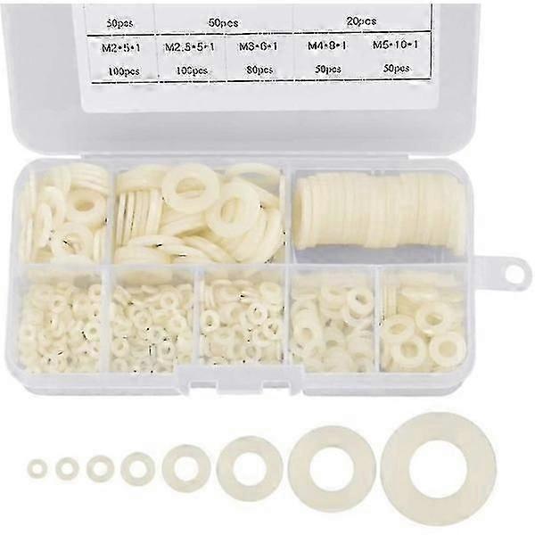 500-piece nylon washer assortment (M2-M10)  versatile UK DIY hardware kit