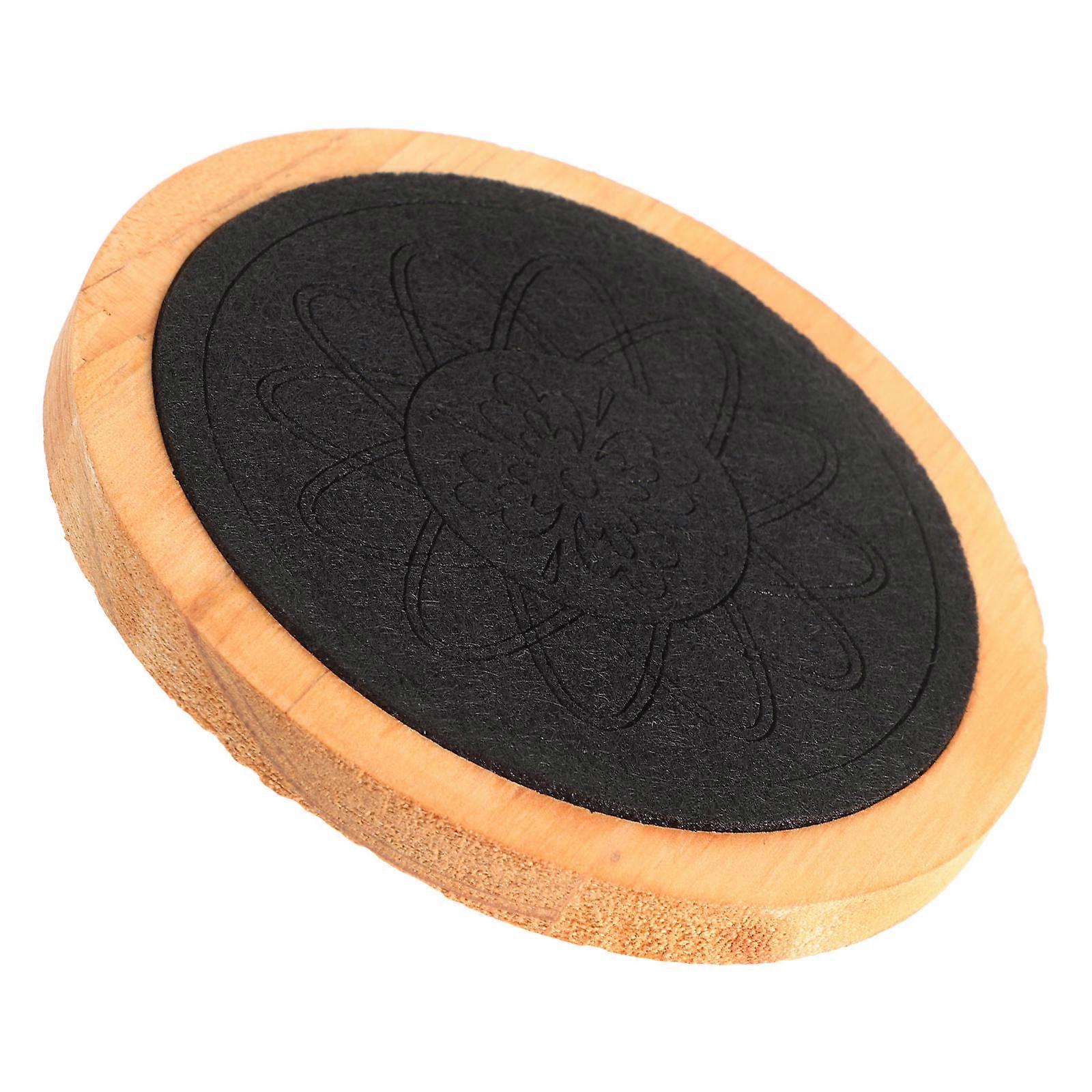 Black Wooden coasters for Drinks with Absorbent and Antislip Design for Home Use Versatile Reusable Round Cup Mats