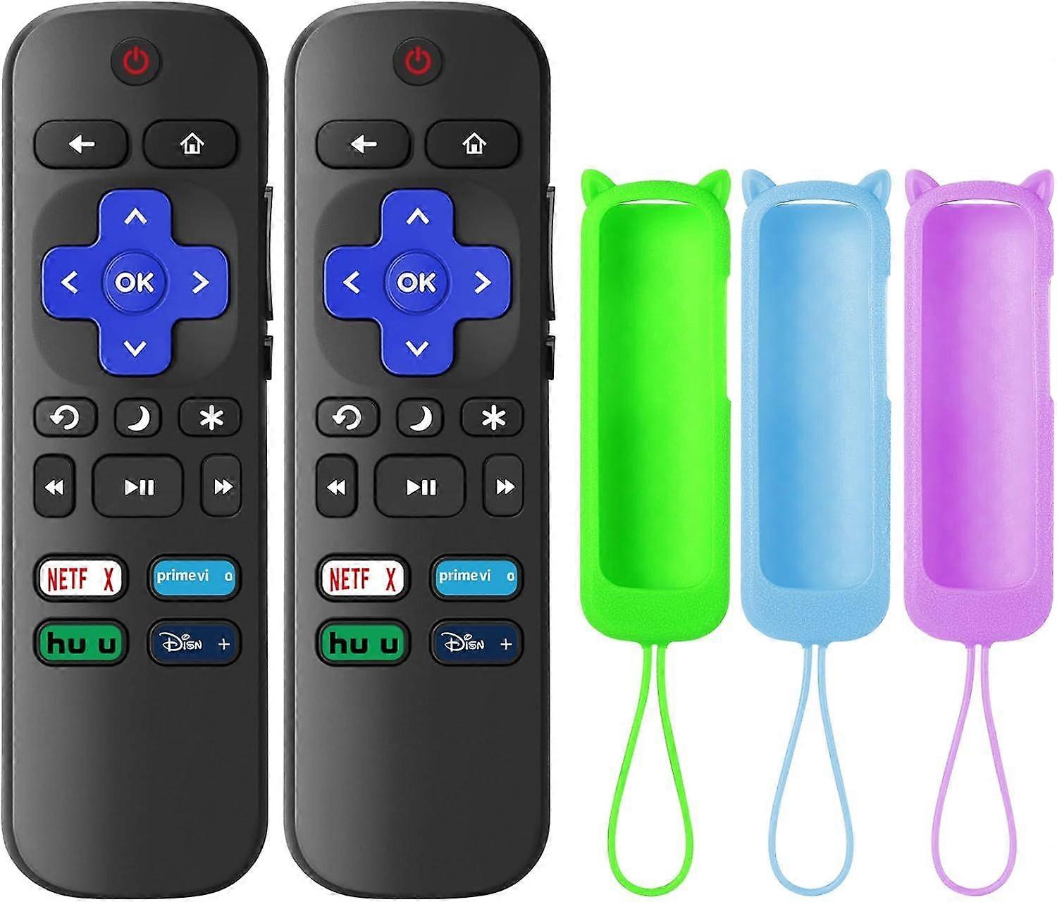 2025 Newest 3-pack Soft Silicone Protective Case with 2-pack Replacement Remote