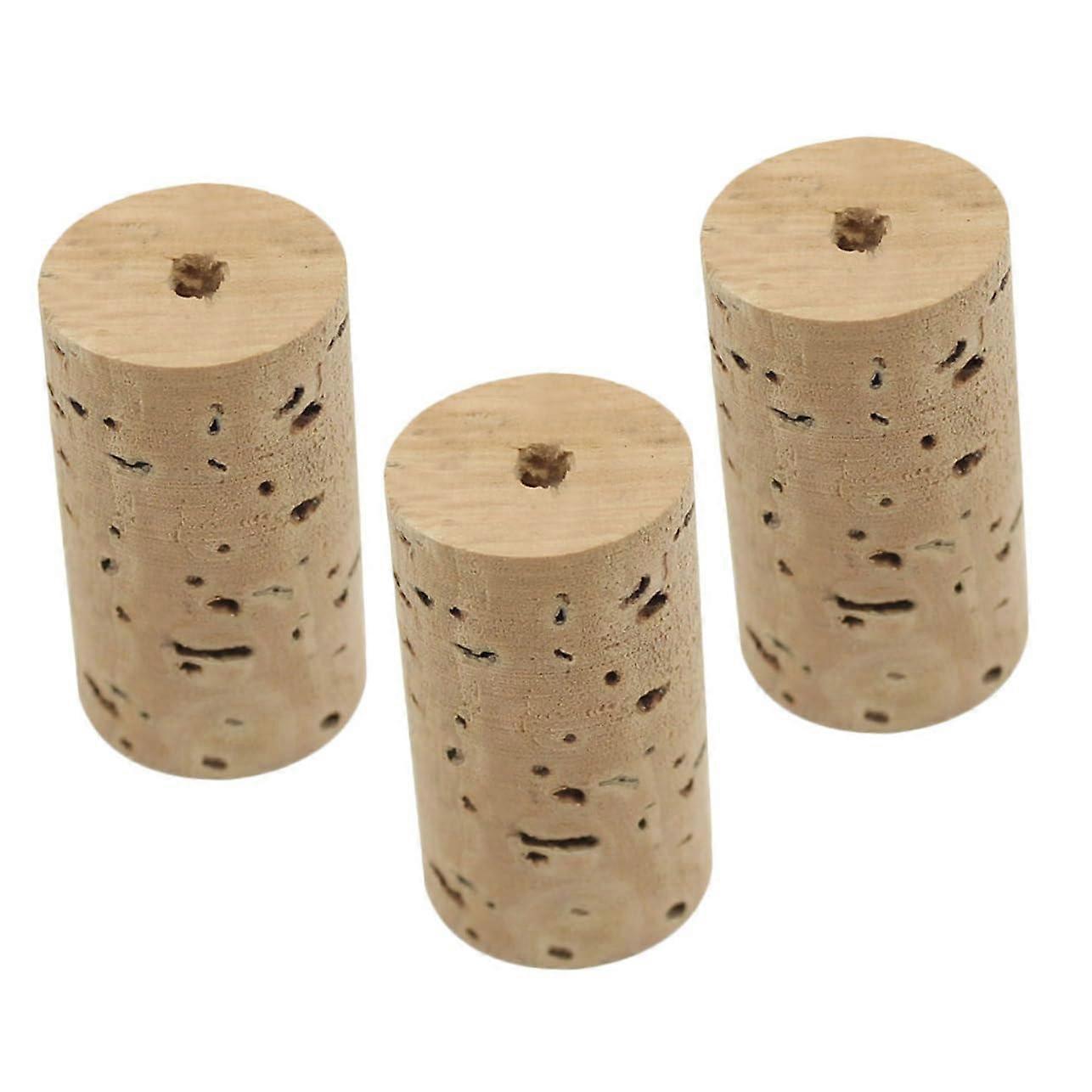 3 pieces flute cork stoppers made of natural cork, flute accessories, lightweight and practical for musicians and flute enthusiasts.