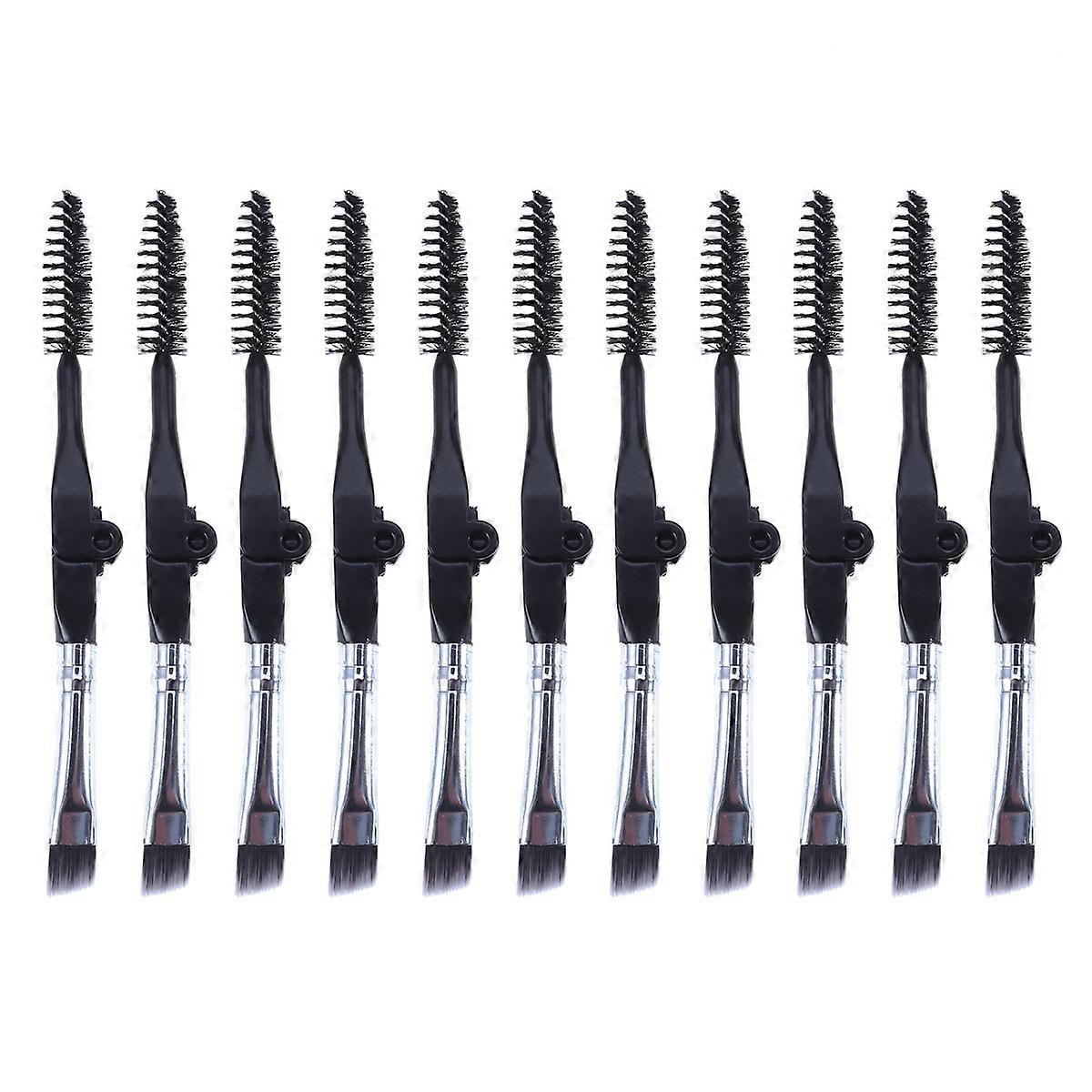 10PCS Foldable Eyebrow Brush Professional Spiral Eyelash Brush for Made of