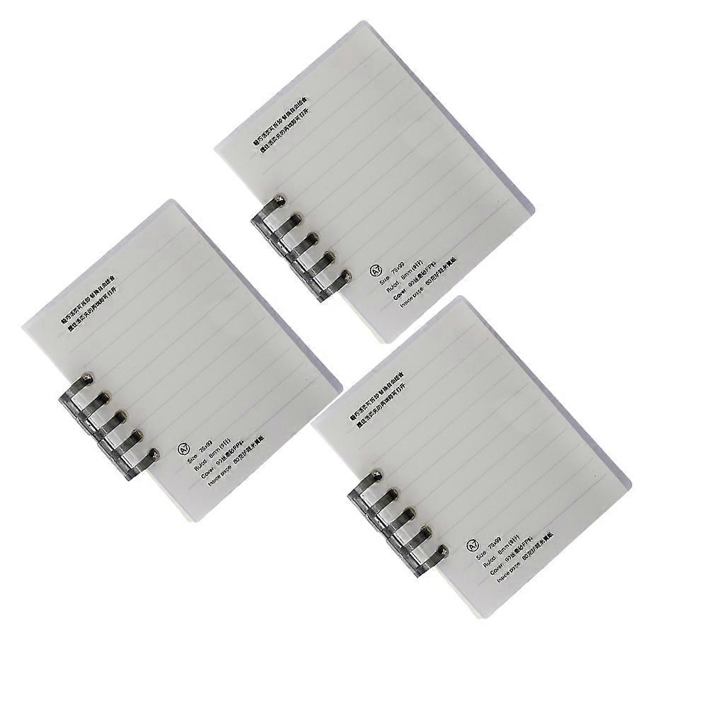3Pcs Portable Pocket Notebooks for English Word Notes with White Paper Mini Spiral Books