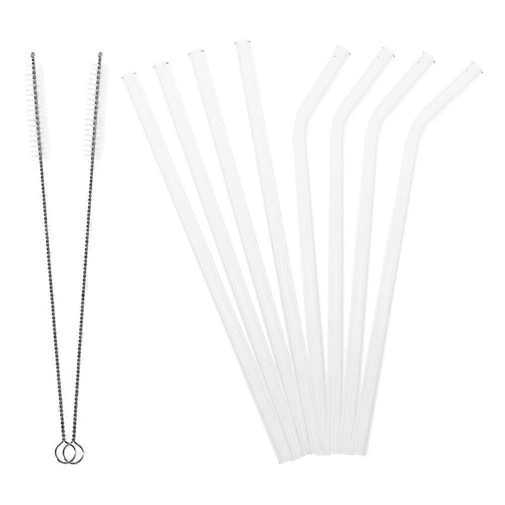 Shatter-Resistant Glass Straws Set for Comfortable Drinking Experience in 20X0.8CM Size with for Cocktail and Smoothie Lovers