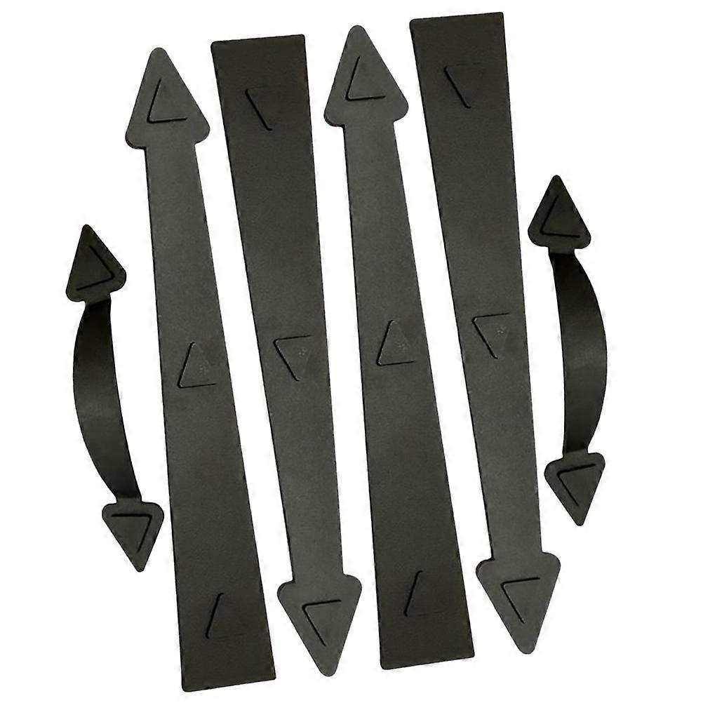Magnetic Garage Door Ornaments Set Black Durable Plastic Decorative Handles for Home Decoration