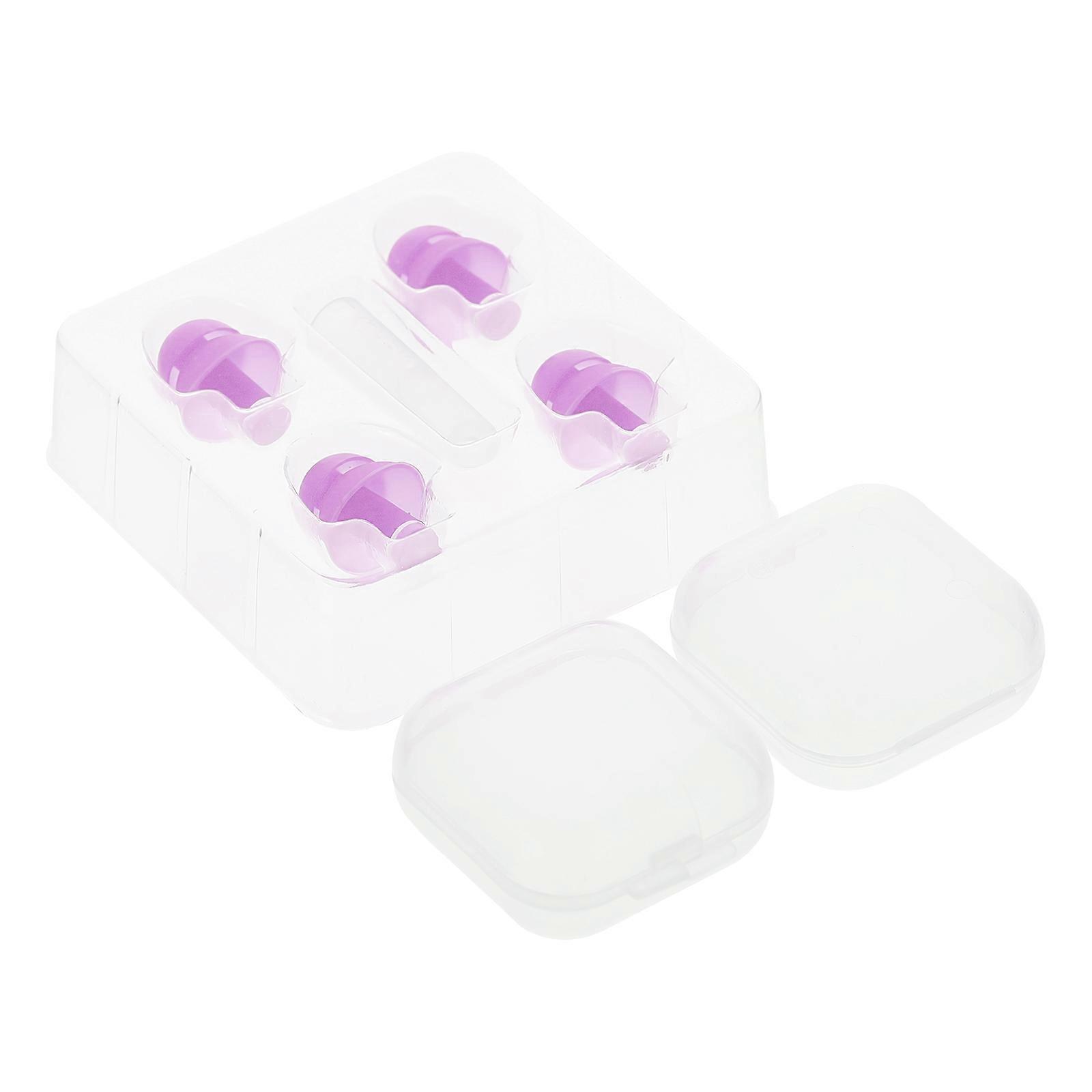 Reusable Earplugs For Sleep Soundproof With Violet Color And 2x1.5cm Size For Children 2 Pairs