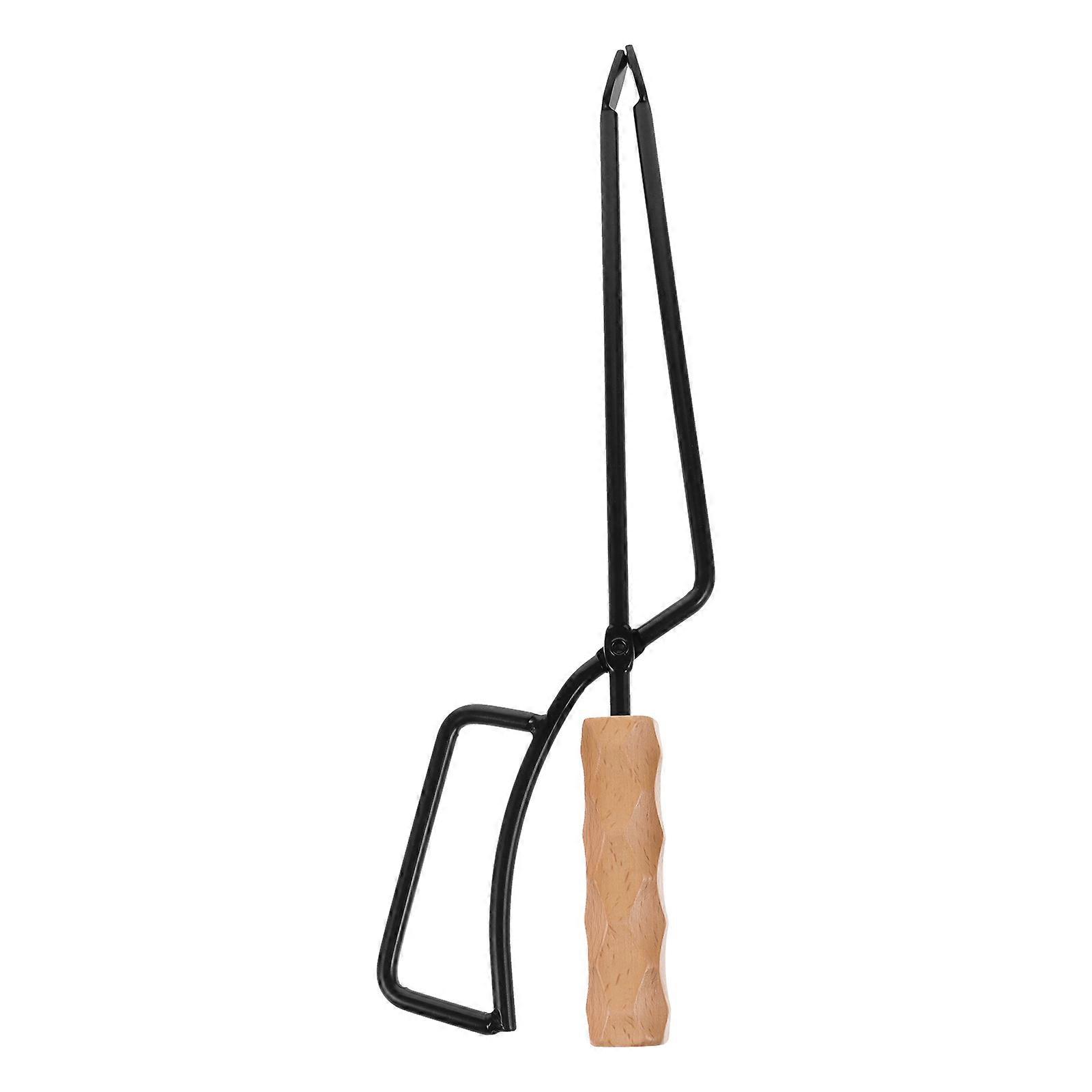 Multipurpose Stainless Steel Camping Tong for Grabbing Charcoal or Firewood with Lightweight Design