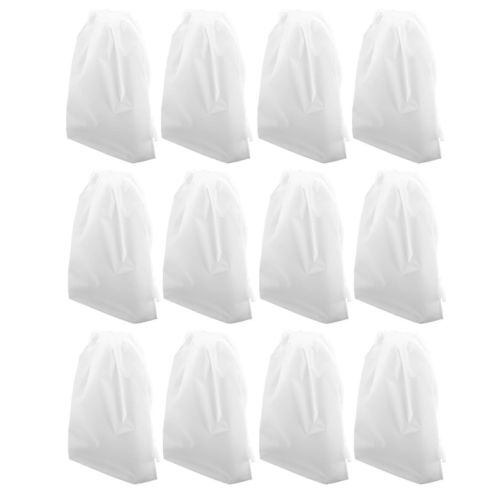 15Pcs Transparent Laundry Bags For Home Use Plastic Storage Bags With Drawstring 40X30cm Perfect For Laundry Protection And Travel Organization