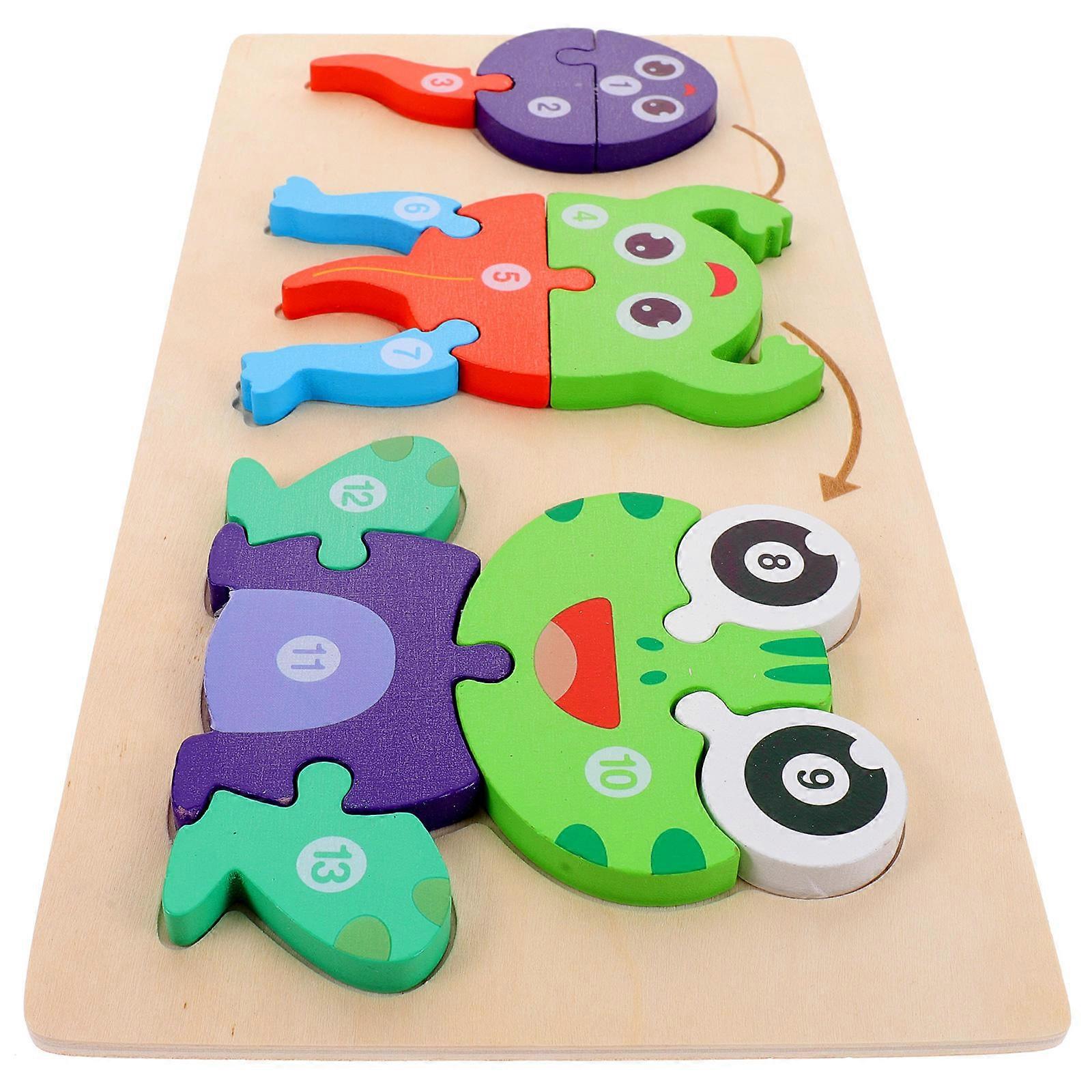 Frog Growth Process Puzzle   Educational Wooden Jigsaw for Animal Recognition and Cognitive Development, Safe Learning Toy for Kids