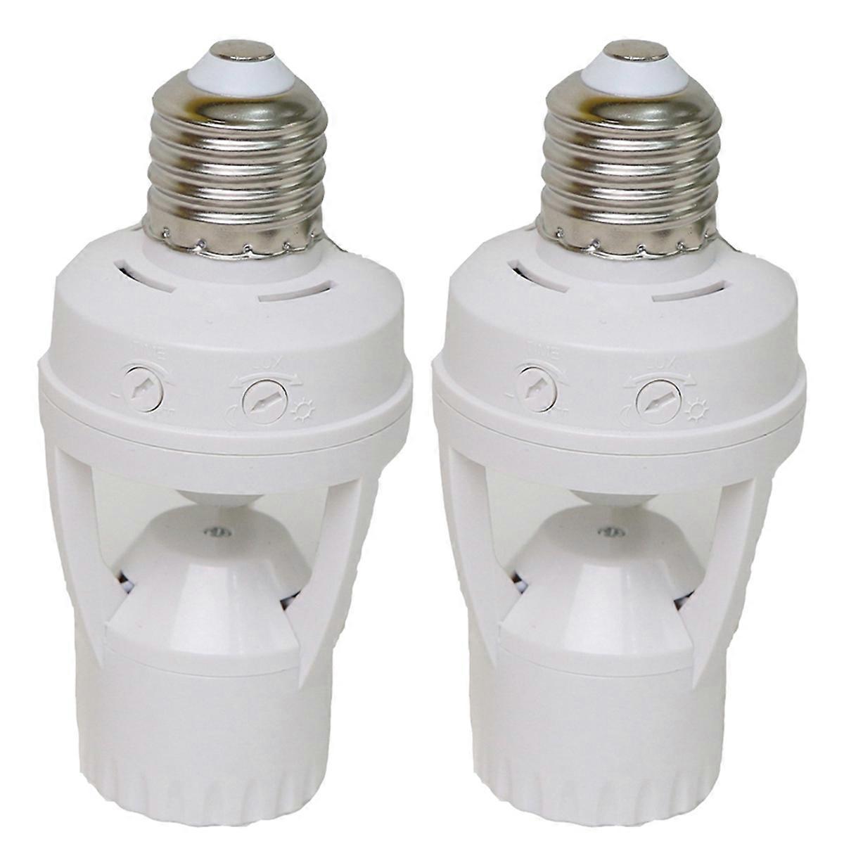 2X 360 Degrees PIR Human Induction Motion Sensor LED Night Lamp Socket Base AC110V-220V Delay Time A