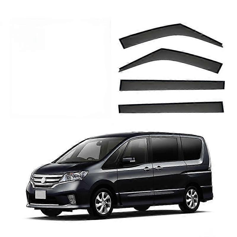 Car Window Rain Guards for Land Rover Discovery MK4-C26 2011-2015, Side Vent Wind Deflectors, Smoke Tint Finish