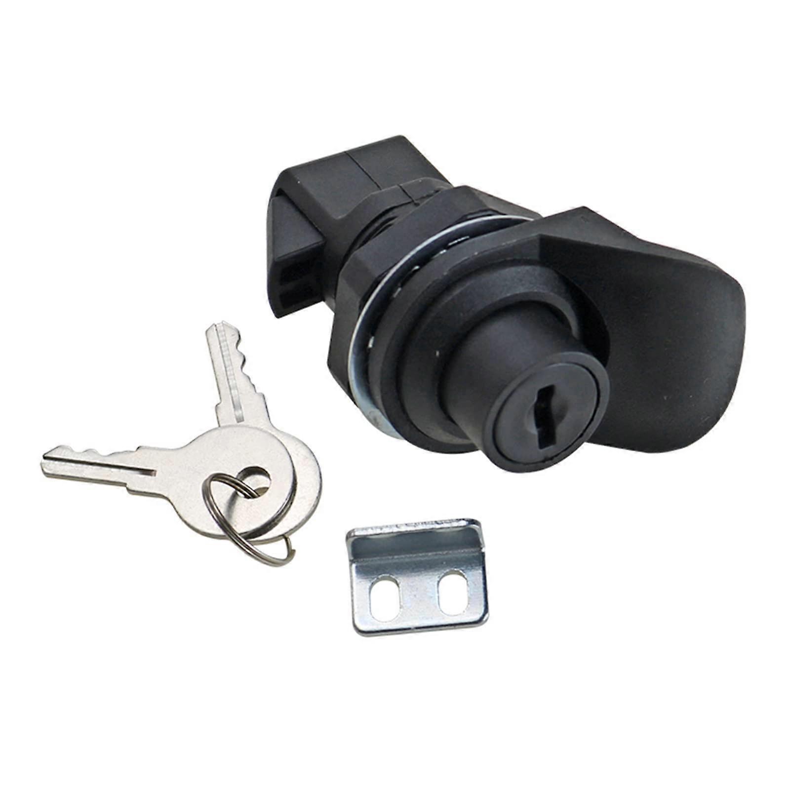Cam Lock Plastic Door Lock with Push Button, 1 Piece, Durable Plastic Cabinet Lock for Storage Locker Use