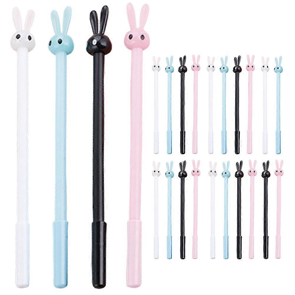 Cute Cartoon Pens 24Pcs Rabbit Ink Pens For Kids School Use Assorted Color Smooth Writing