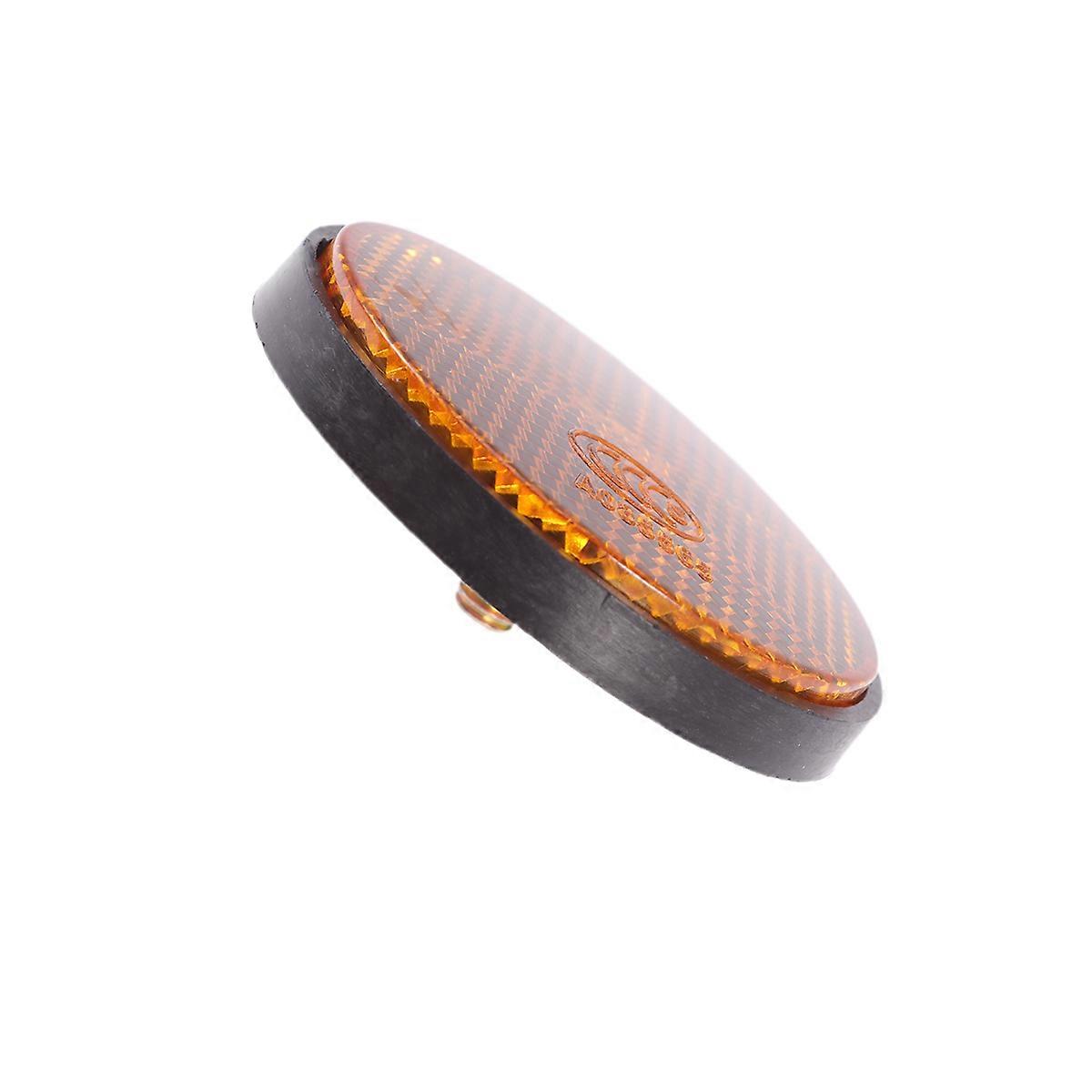 Orange Reflective Disc for Bike Made of Durable Plastic with Screw Mounting Easy to Install Lightweight and Durable 2 Pcs