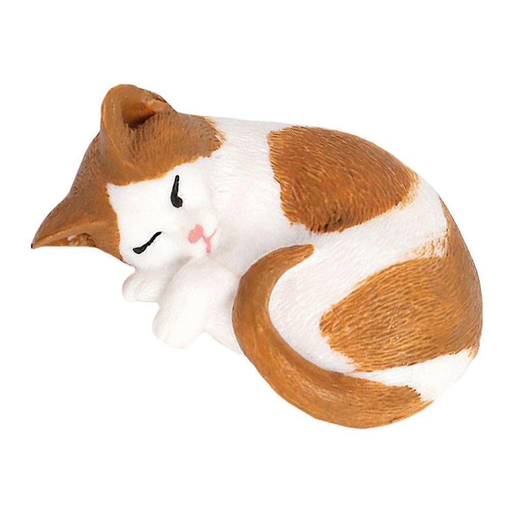Charming Cat Statue Cute Kitten Figurine Unique Craft Statue Home Decor