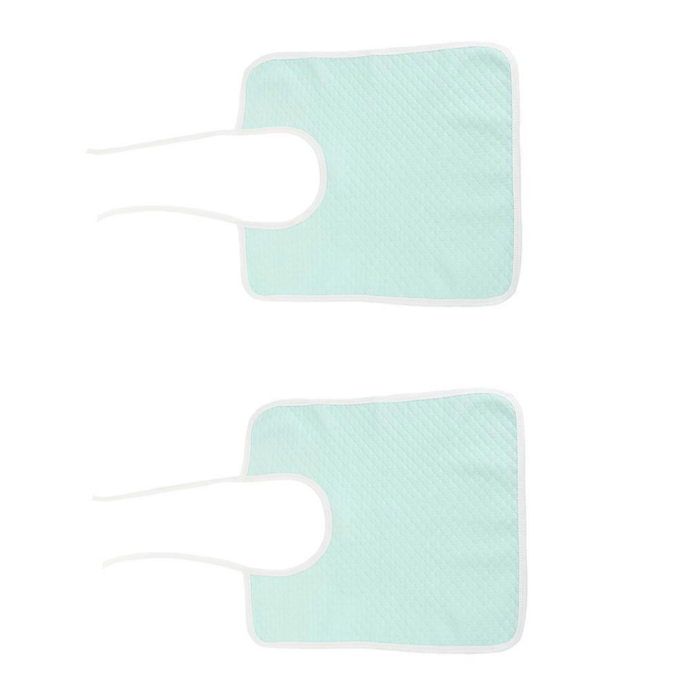 Senior Clothing Protector Practical Design Elderly Bibs 39x35x0.3cm 2Set