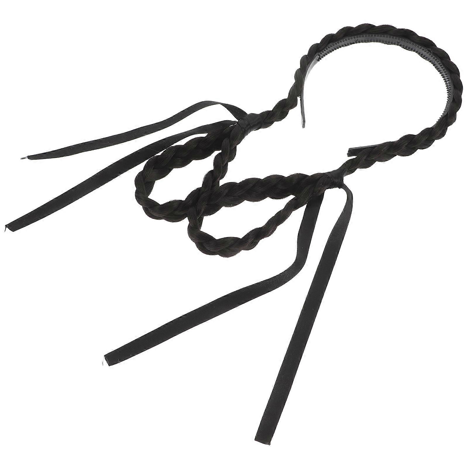 Black Rabbit Ear Headband for Kids Durable High Temperature Silk Bunny Cosplay Hair Styling Tools 3.5 inches