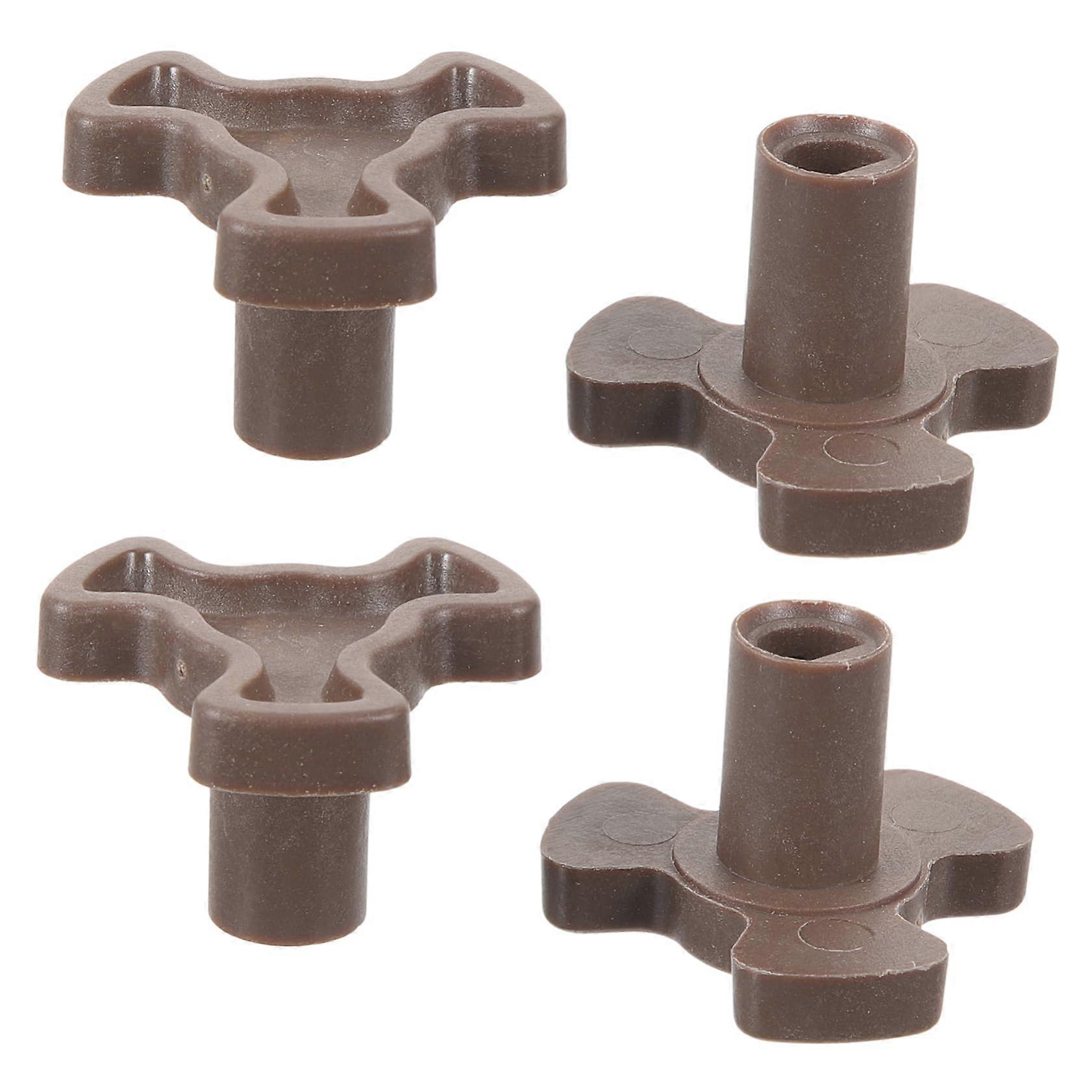 Microwave Turntable Coupling 4-Pack Y-Shaped Support Frame Durable Connection Shaft for Glass Plate Installation
