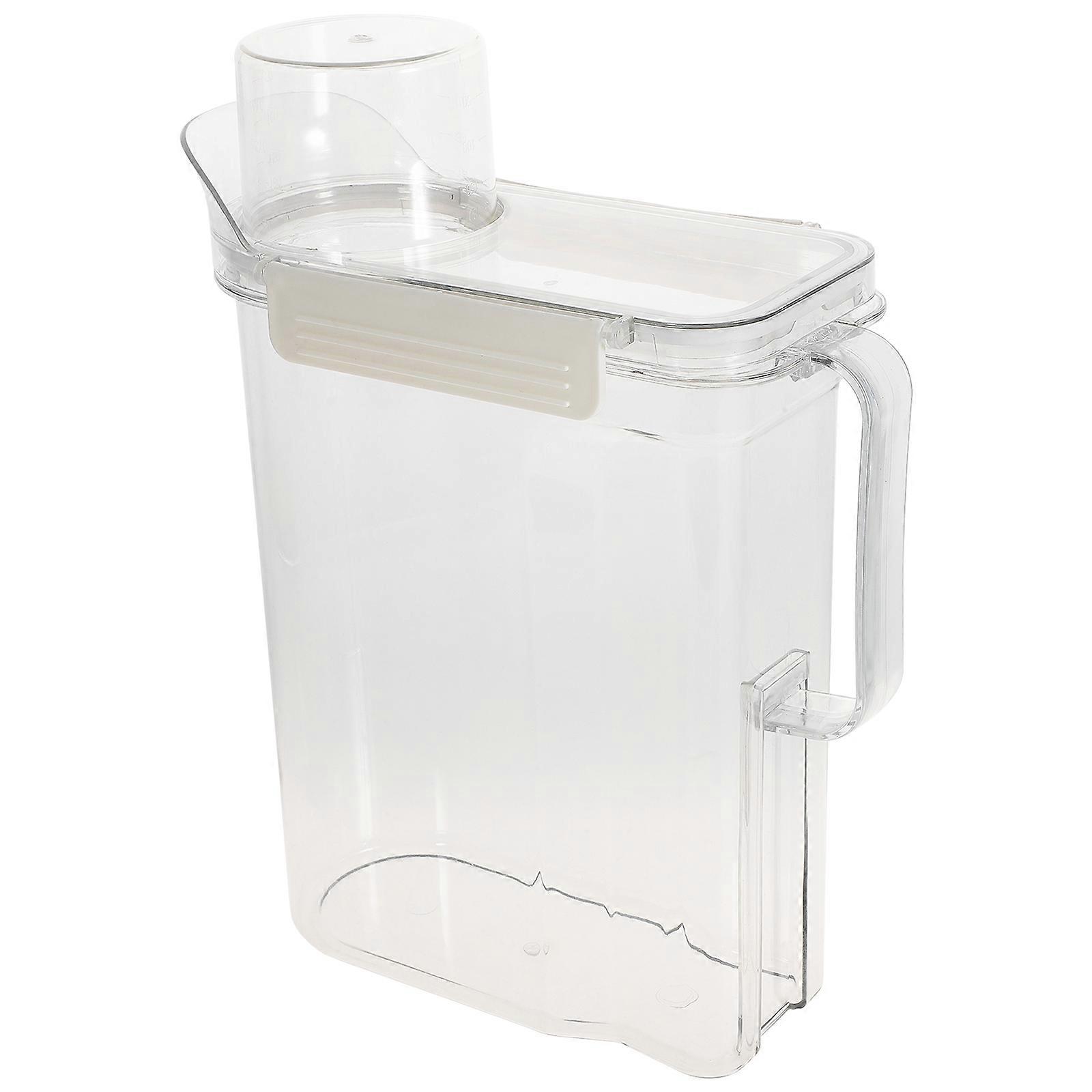 Sealed Liquid Detergent Storage Container with Measurement Scale, Durable Design for Home, Hotel, and Dormitory Use