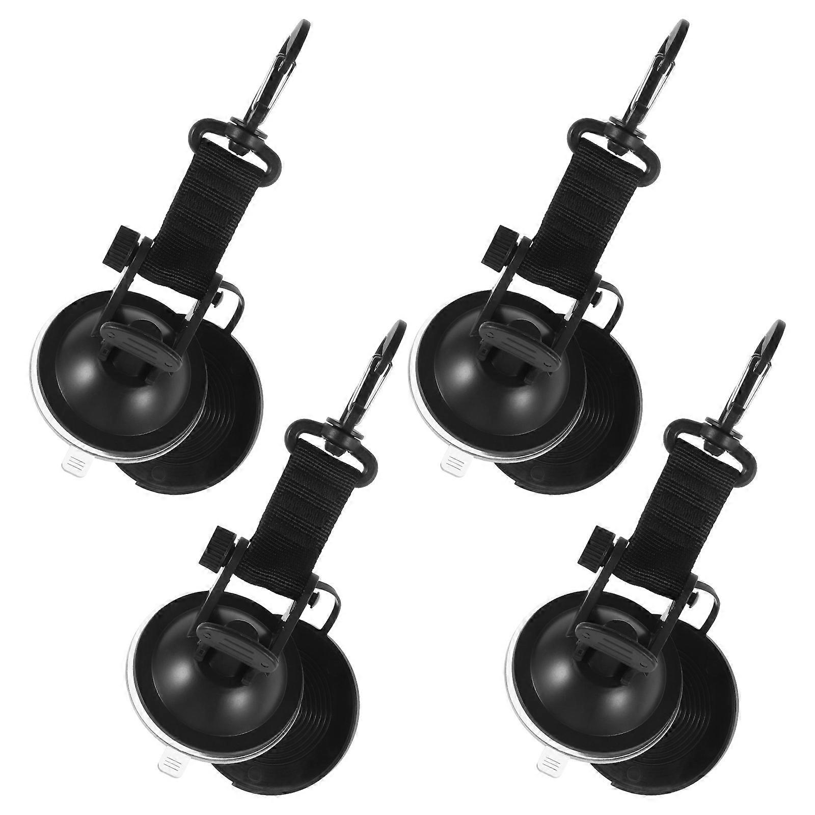 4pcs Heavy Duty Suction Cup Hooks for Car, Camping, Tent, Awnings & Home Use – Multi Purpose Outdoor Hooks with Strong Grip