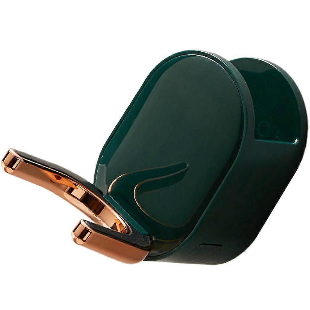Green Hair Dryer Rack Wall Mounted Convenient PunchFree Installation for Home Use with Storage Box and Strong LoadBearing Capacity