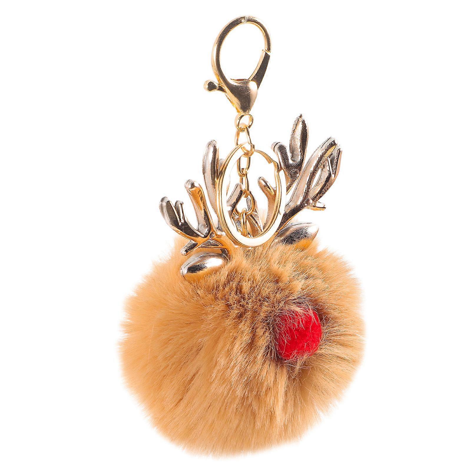 Lovely Elk Key Pendant For Daily Use And Car Keys In 10.00X6.00X6.00cm Size With Adorable Decoration 1Set