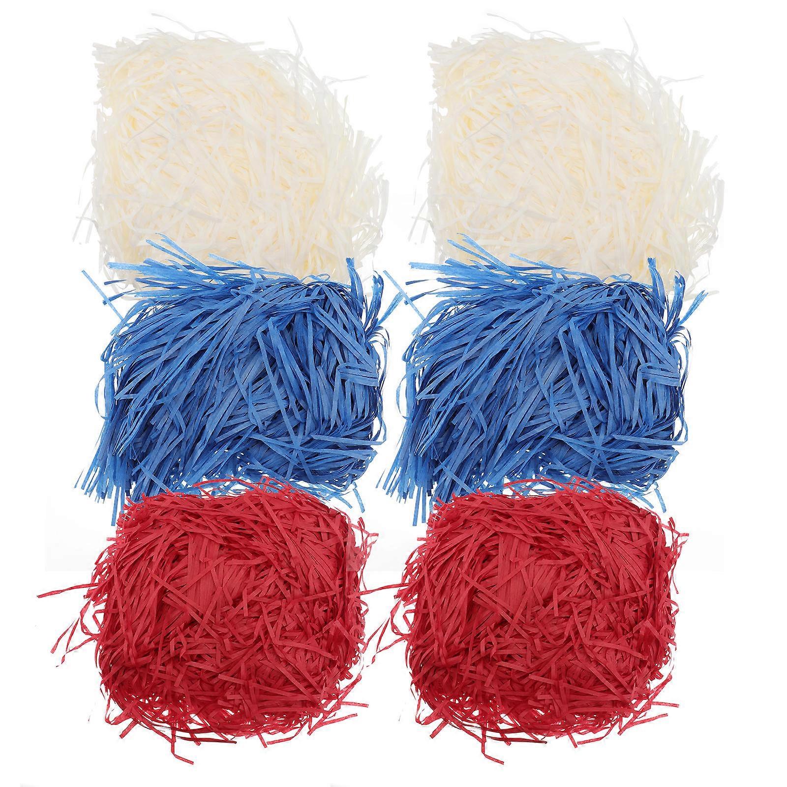 6Pcs Decorative Box Filler Red Shredded Paper Pack Wedding Supply 10x6cm Ideal Gift Packing