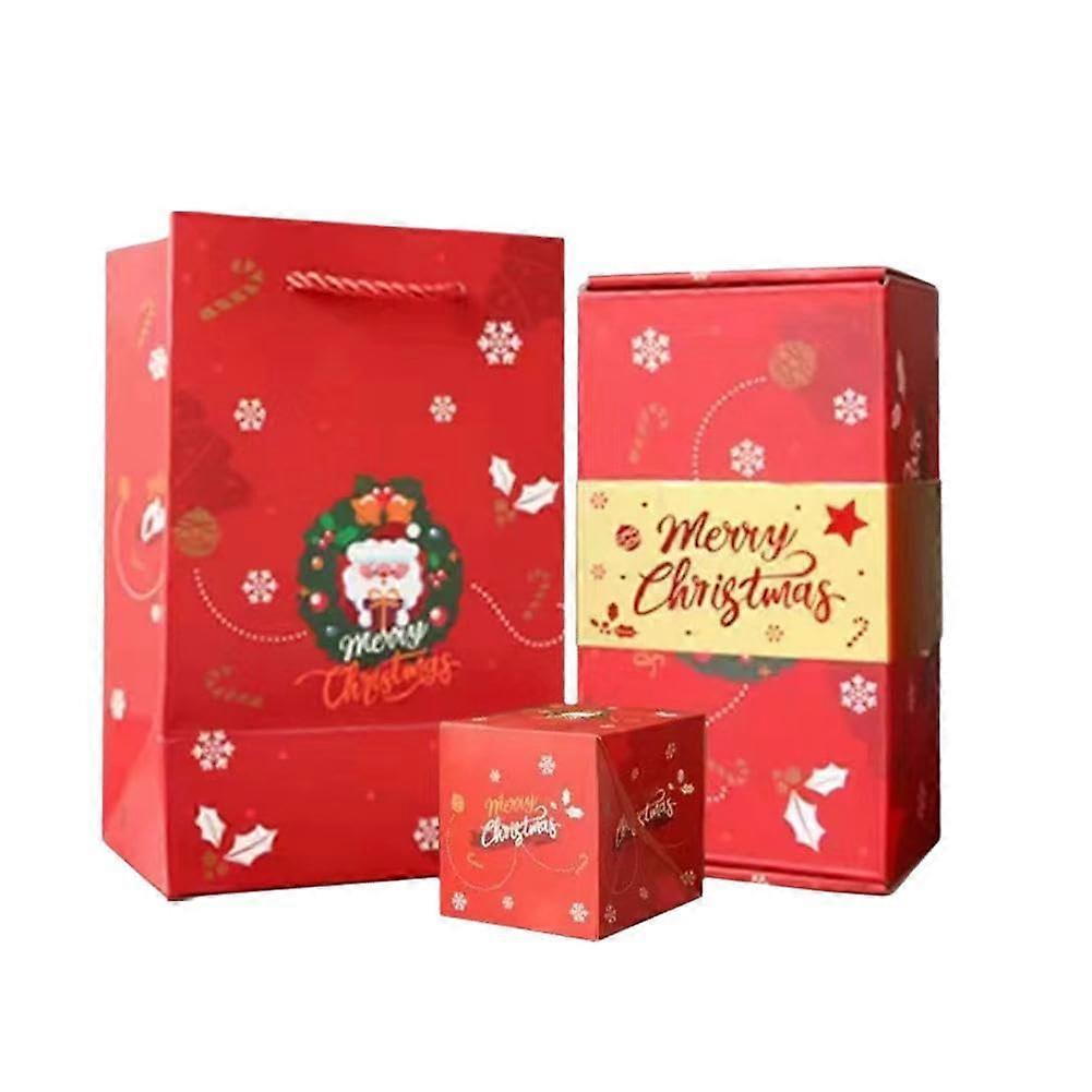 Weihnachts-Überraschungsbox Explosions-Geschenk-Schachtel Interaktive Faltpapier 20 Stück Rote Geldsprung Umschlag T6f0