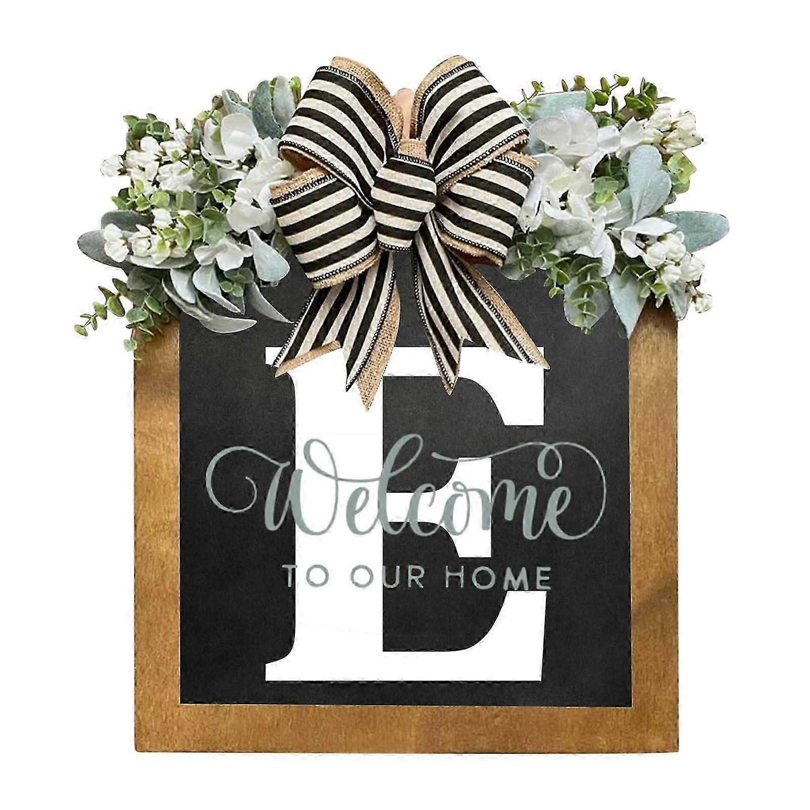 2025 Last Name Front Door Wreath Front Door Porch Decoration for for New Home Blessings Spring Parties