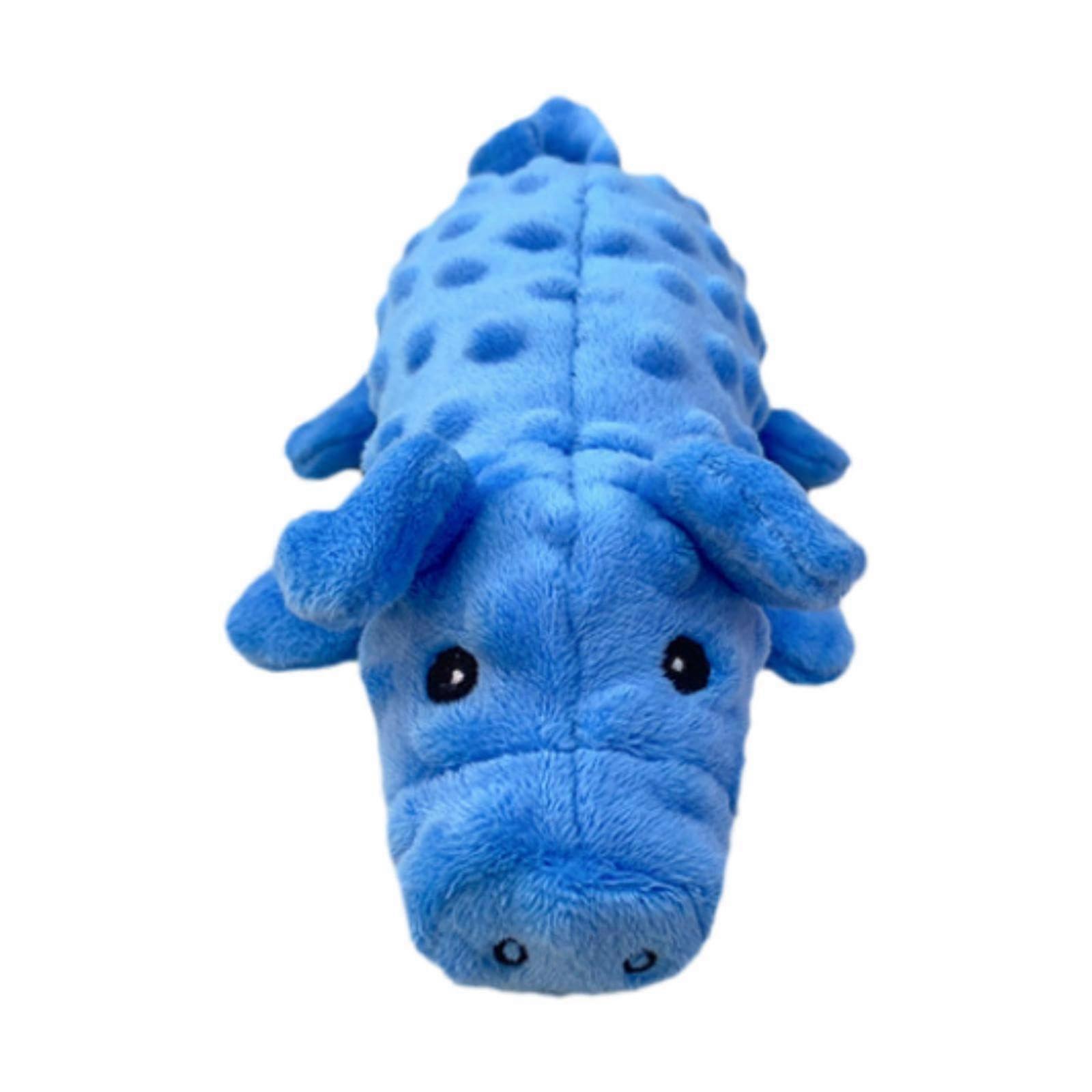 Dog Squeaky Toy, Stuffed Pig Plush Toy Dog Toy Puppy Chew Toy for Medium Large Dogs Puppies Blue