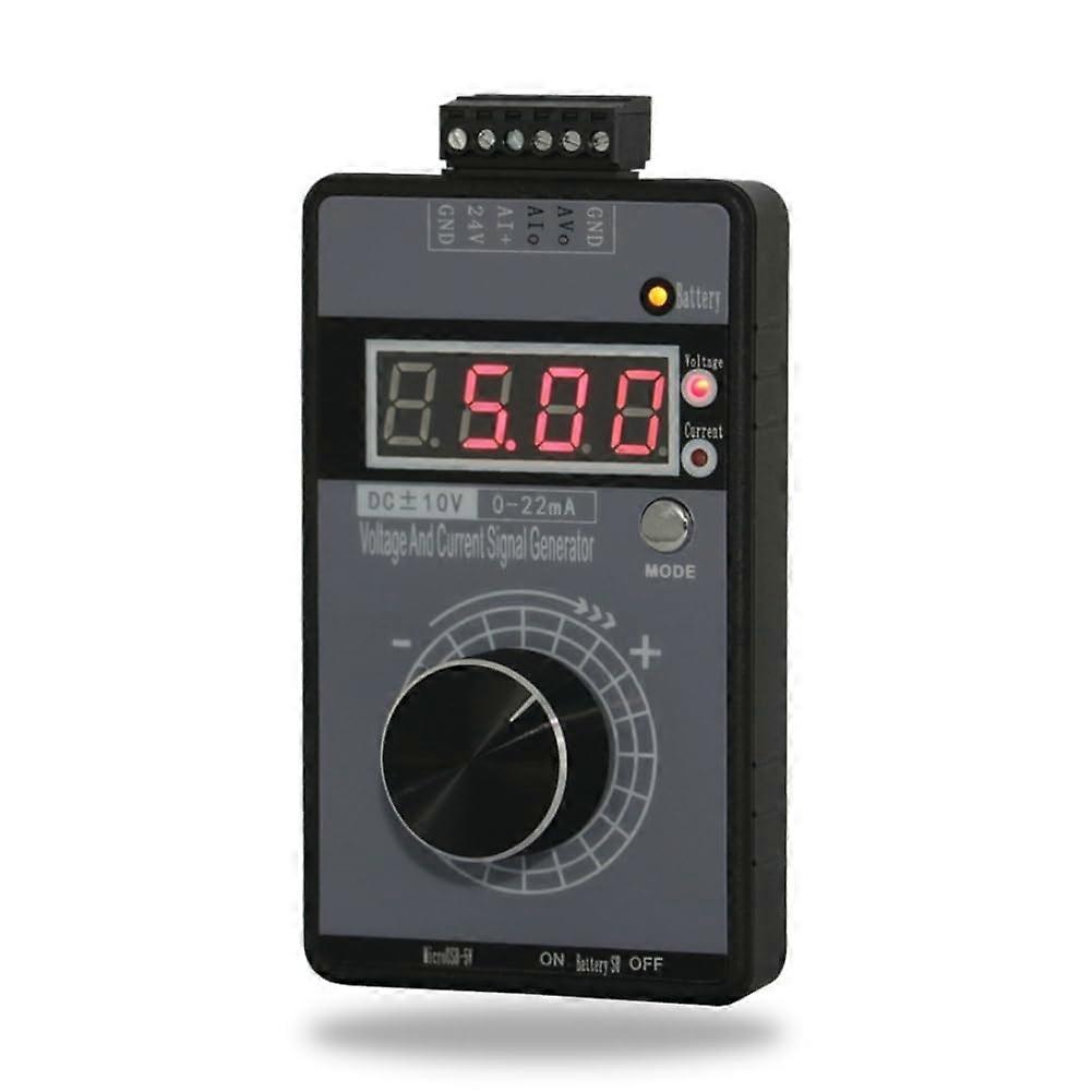 Rechargeable Portable Signal Generator Set for Positive and Negative Voltage 0–10 V, 5 V Current 0–4–20 mA, Analog Source Calibrator