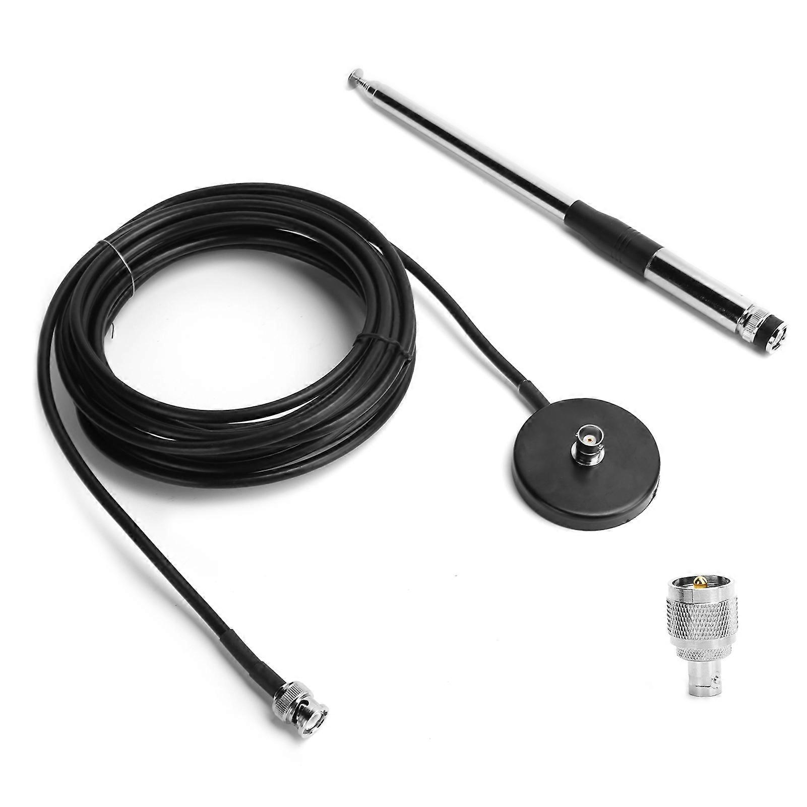 Compact 27MHz CB Antenna Kit for Handheld Comms, Includes BNC/SO-239 Adapter