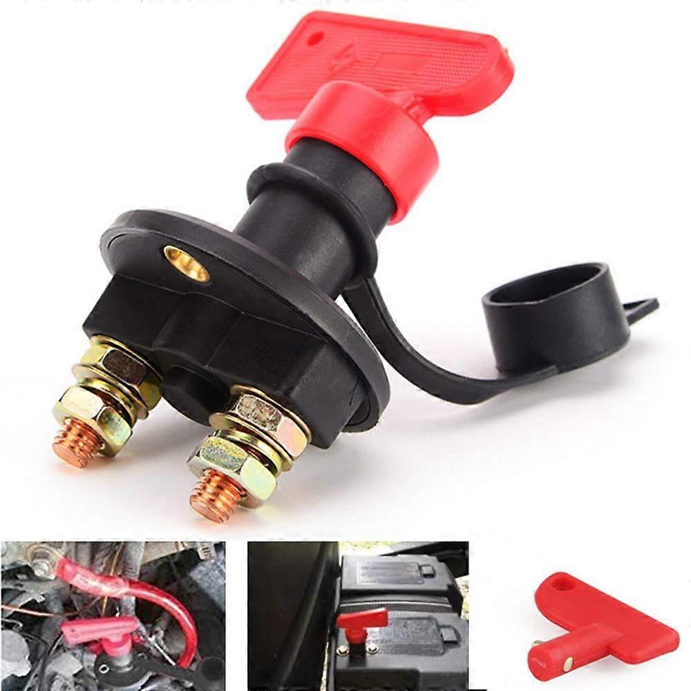 Universal Isolator Switch for Battery Key Main Power Kill Switch Emergency Off for Car Boat Motorhome Yacht (1 Pack)