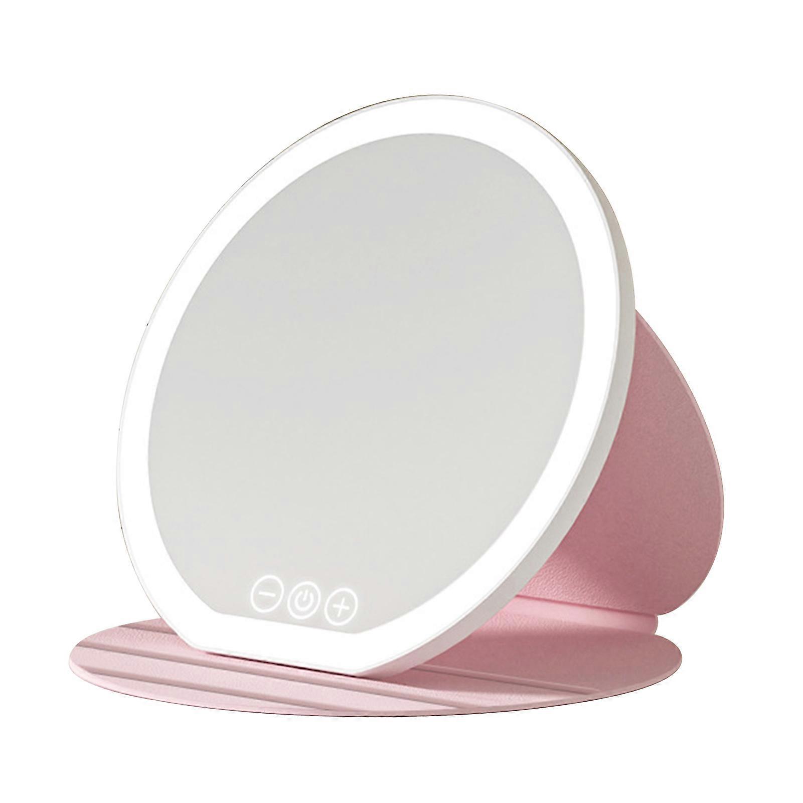 Dimmable Touch Screen Makeup Mirror Compact Folding Vanity Mirror with Light for Home Use
