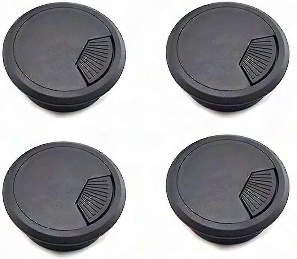 60mm Push-In Desk Grommet for Cable Management - Set of 4